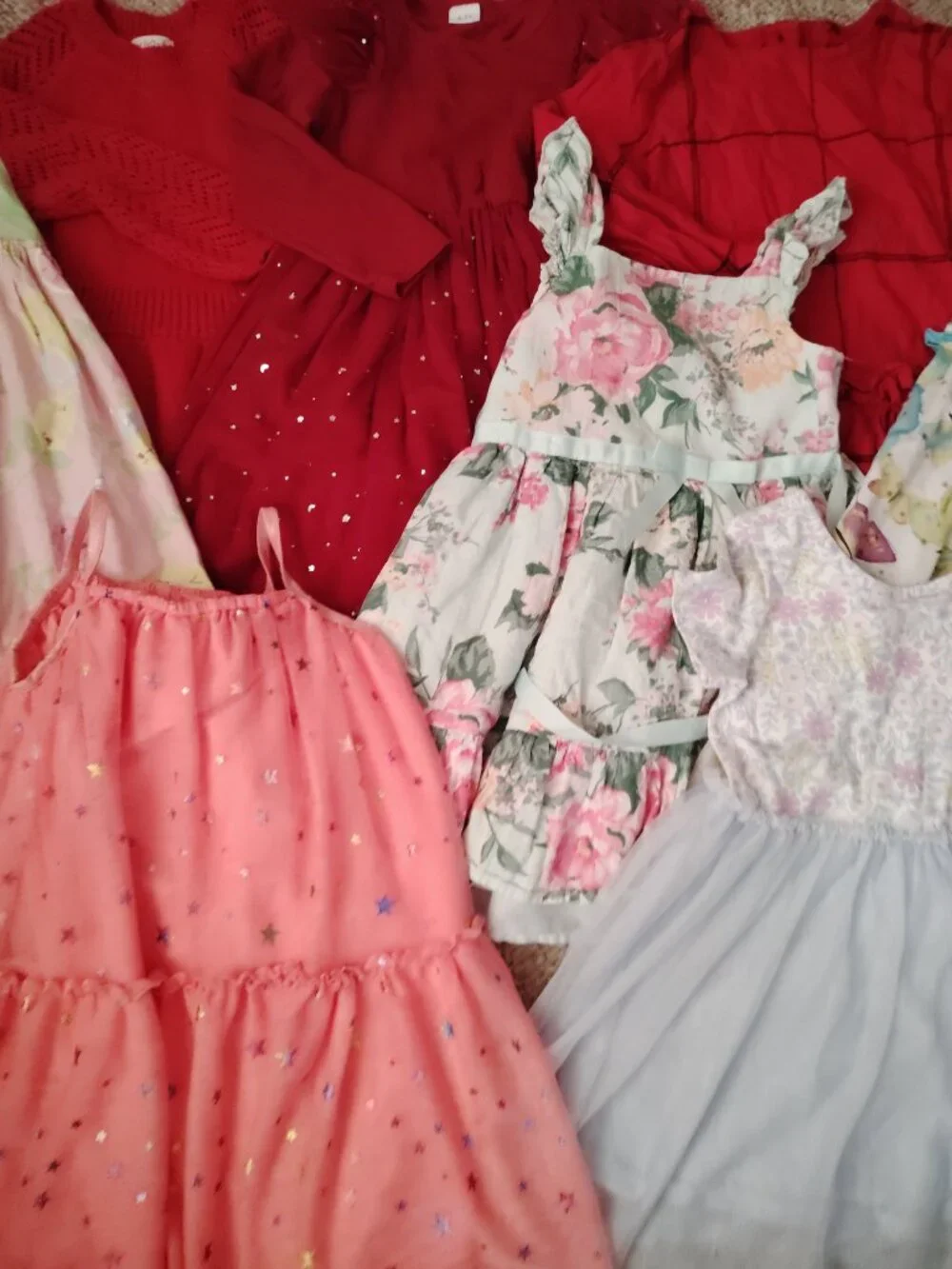 LOT OF 8 DRESSES TULLE FLORAL SLEEVELESS LILT YOUNGLAND GYMBOREE~GIRLS SIZE 4-5